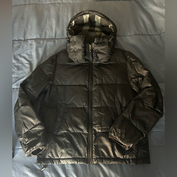 Burberry detachable hooded only men’s puffer jacket sz large euc - Picture 2 of 9